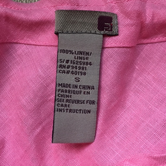 Linen dusty pink drawstring skirt - Picture 5 of 6